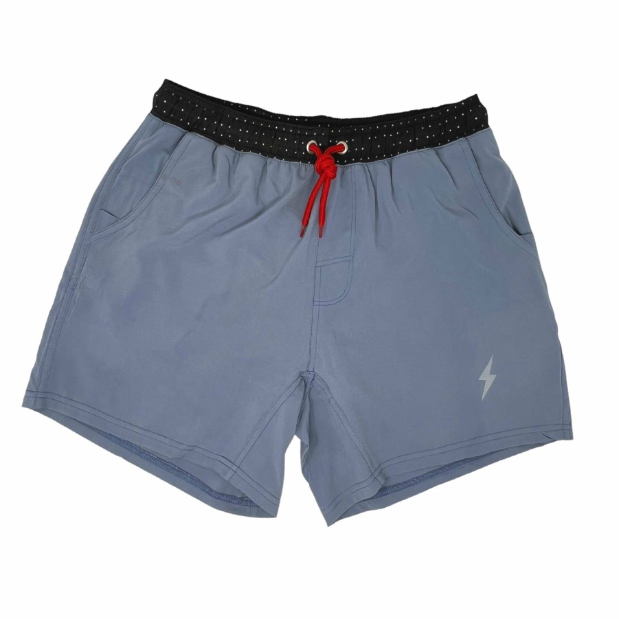 Apparel * | Bruce Bolt 5 Short W/ Liner Steel Blue