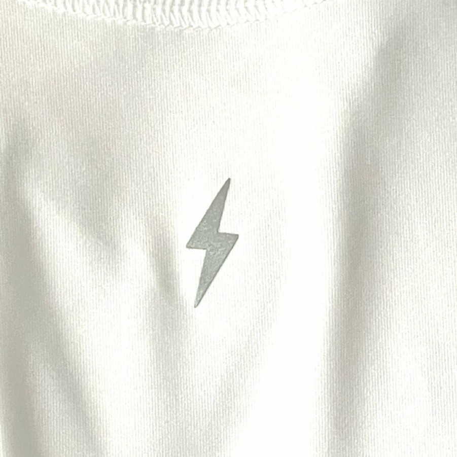 Apparel * | Bruce Bolt Short Sleeve Performance T-Shirt With Reflective Bolt- White