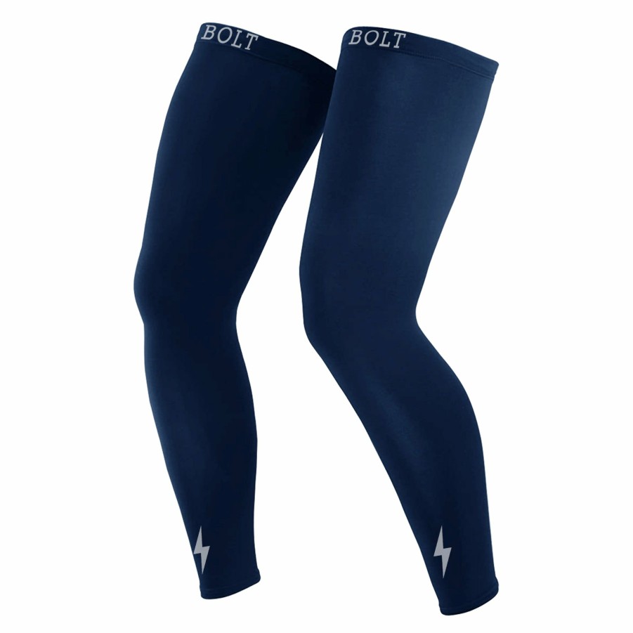 Bats & Gear * | Bruce Bolt Xtra Long Compression Leg Sleeves (Pair) Navy