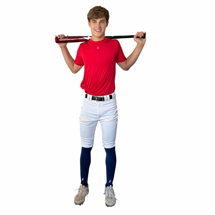 Bats & Gear * | Bruce Bolt Xtra Long Compression Leg Sleeves (Pair) Navy