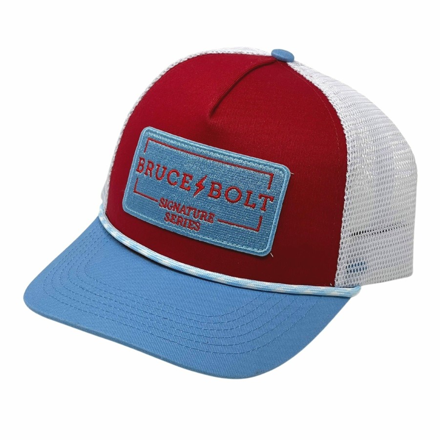 Apparel * | Bruce Bolt "Signature Series" Stl Patch 5-Panel Mesh Snapback Rope Trucker Hat