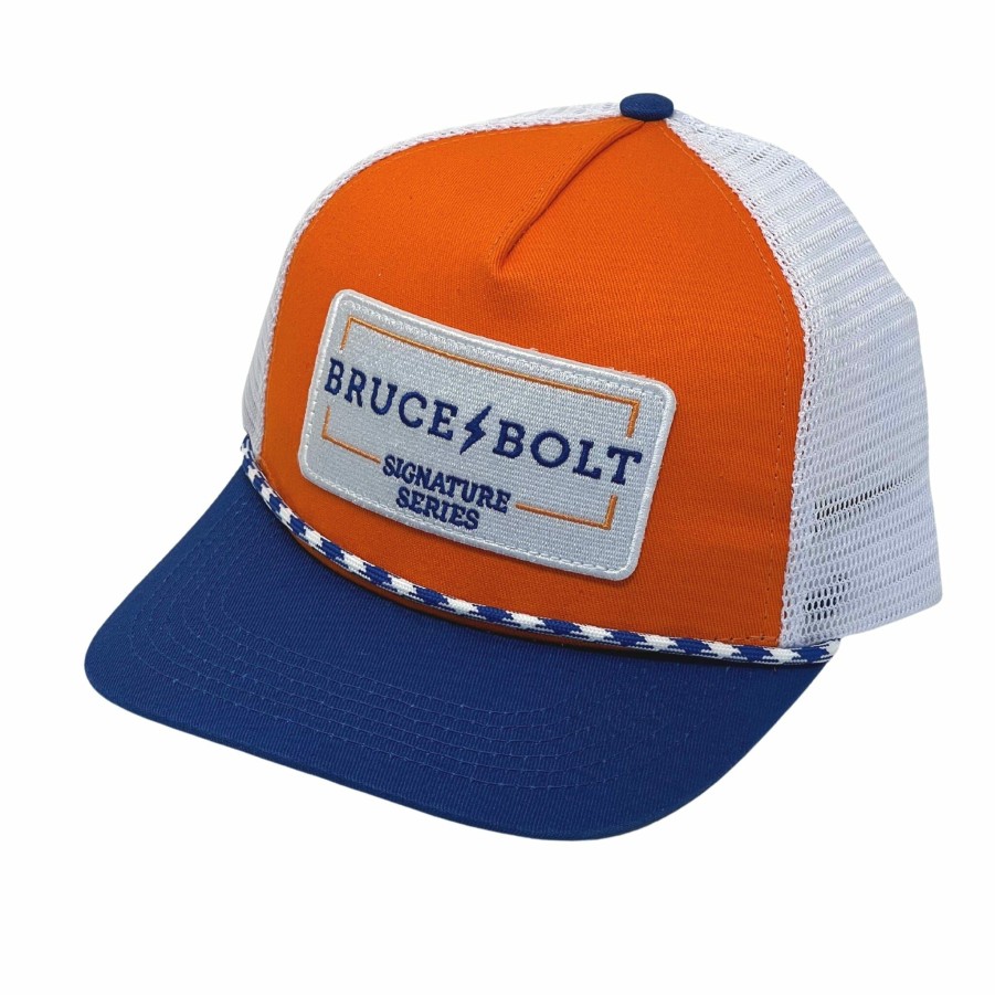 Apparel * | Bruce Bolt "Signature Series" Nym Patch 5-Panel Mesh Snapback Rope Trucker Hat