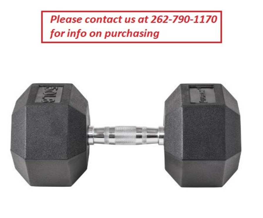 Fitness * | Escalade Sports Lifeline Llhrd50 Hex Rubber Dumbbell 50Lbs