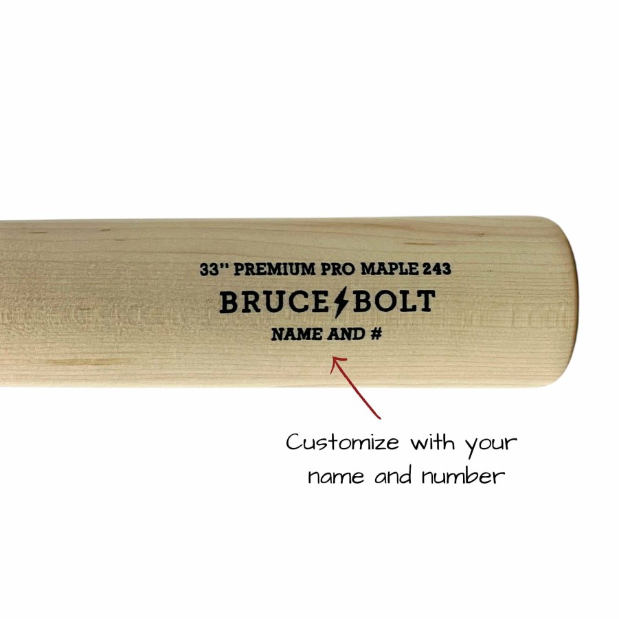 Bats & Gear * | Custom Bruce Bolt Premium Pro Wood Bat 243 And 243Y Models