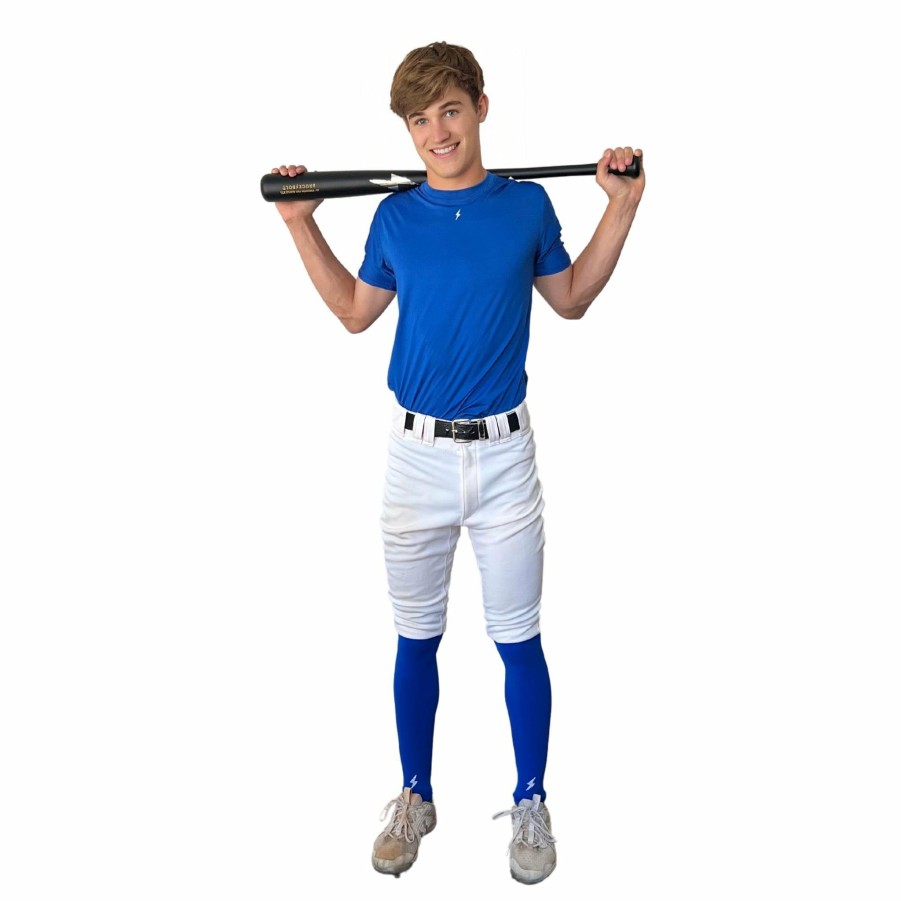 Bats & Gear * | Bruce Bolt Xtra Long Compression Leg Sleeves (Pair) Royal