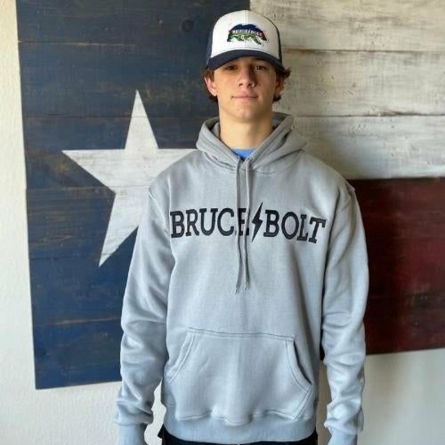 Apparel * | Bruce Bolt "Bruce Bolt" Hoodie Grey