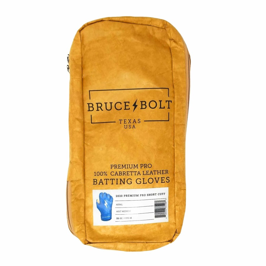 Batting Gloves * | Bruce Bolt Premium Pro Short Cuff Batting Gloves | Royal