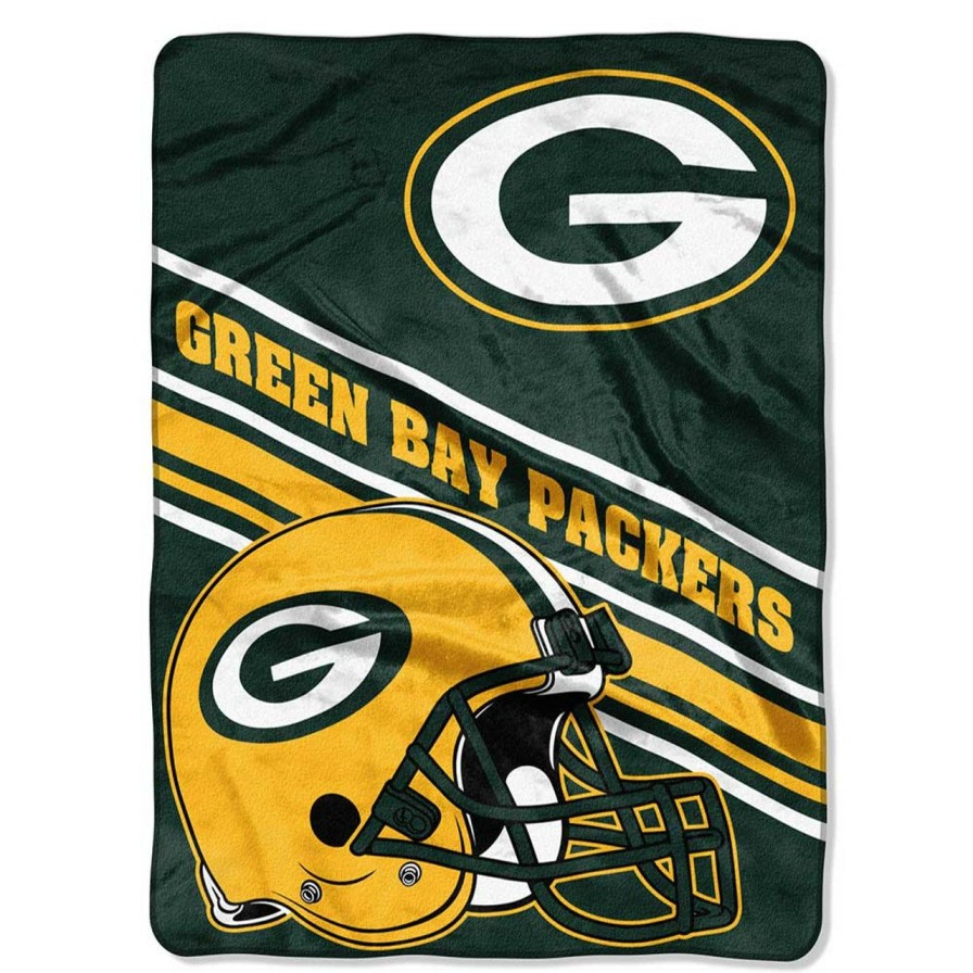 Accessories * | Northwest 080-Packers Nfl 'Slant' Silk Touch Throw Blanket