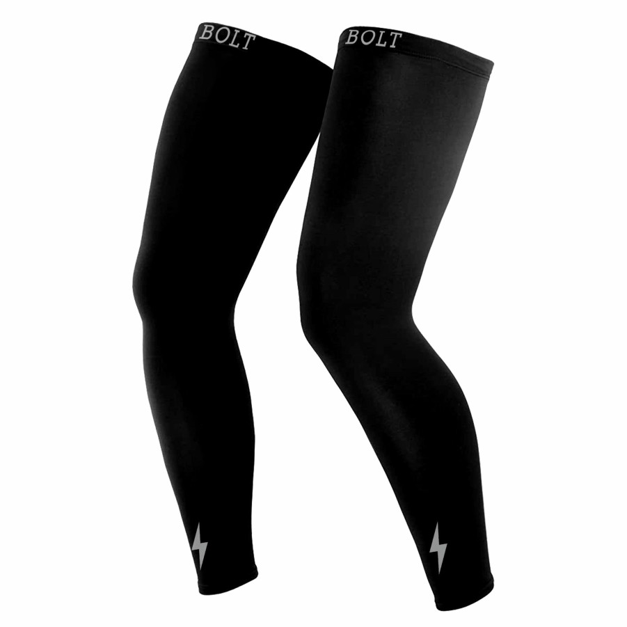 Bats & Gear * | Bruce Bolt Xtra Long Compression Leg Sleeves (Pair) Black