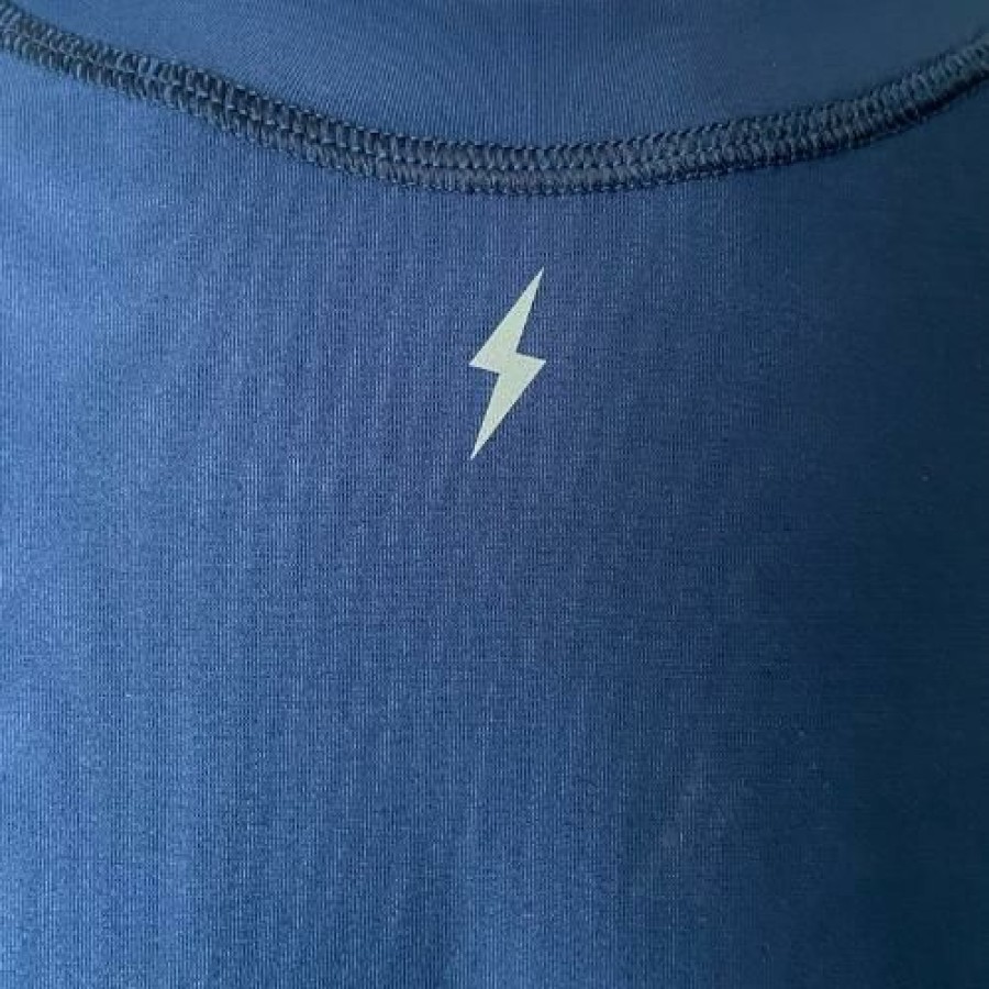 Apparel * | Bruce Bolt Long Sleeve Performance T-Shirt With Reflective Bolt- Navy