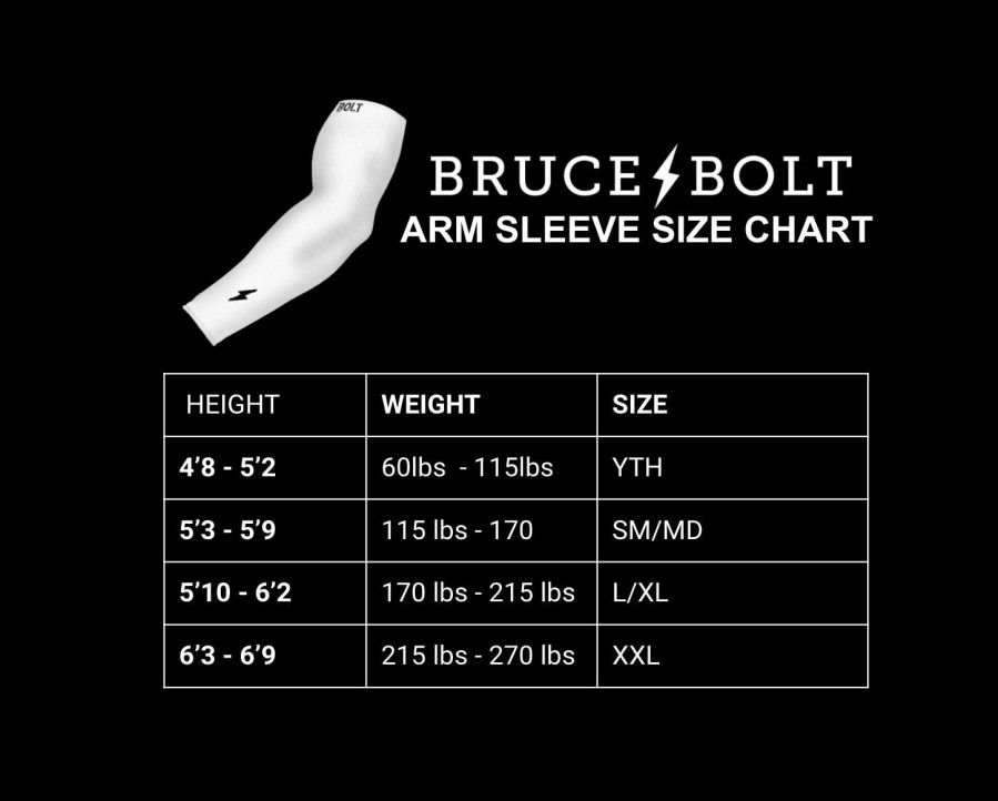 Bats & Gear * | Bruce Bolt Graduated Compression Premium Arm Sleeve White