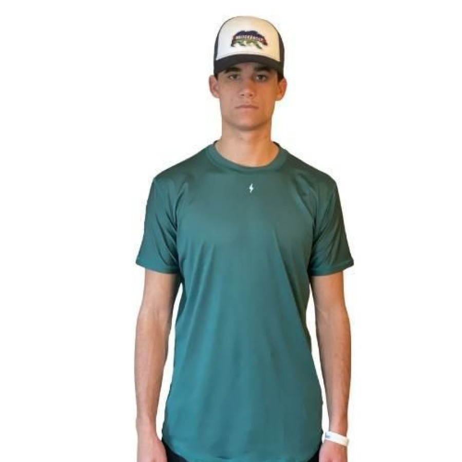 Apparel * | Bruce Bolt Short Sleeve Performance T-Shirt With Reflective Bolt- Green