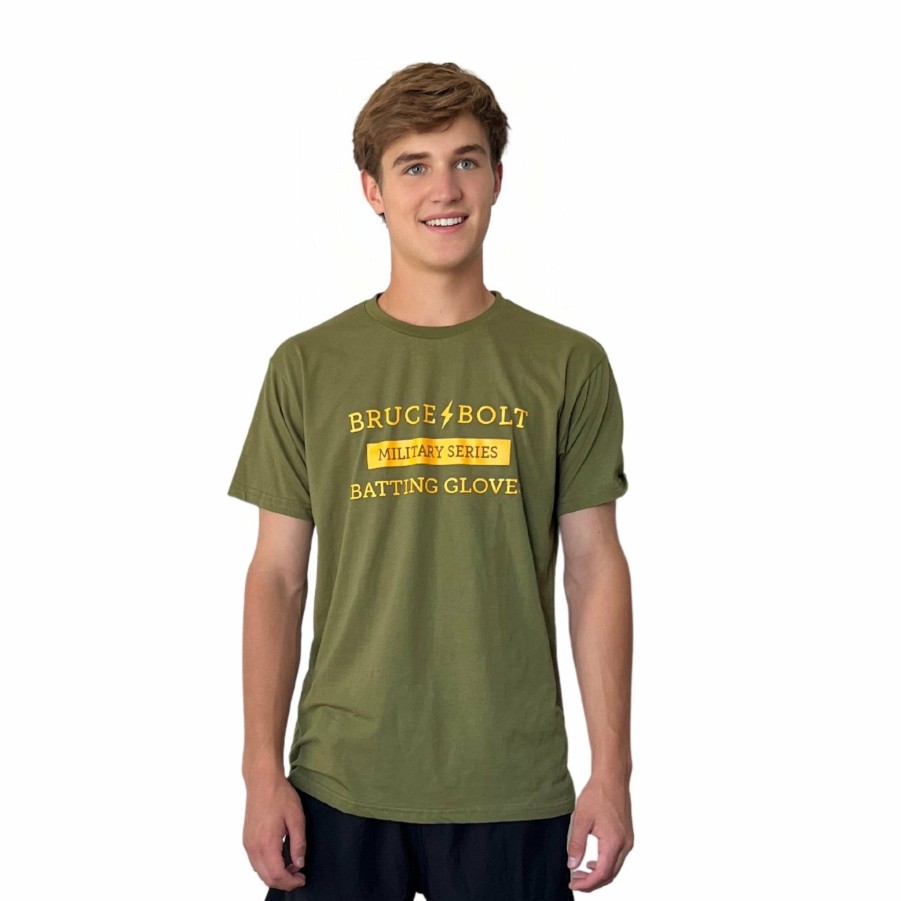 Apparel * | Bruce Bolt "Military Series" Tshirt Green And Yellow