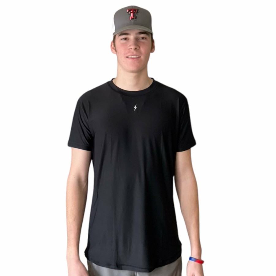 Apparel * | Bruce Bolt Short Sleeve Performance T-Shirt With Reflective Bolt- Black