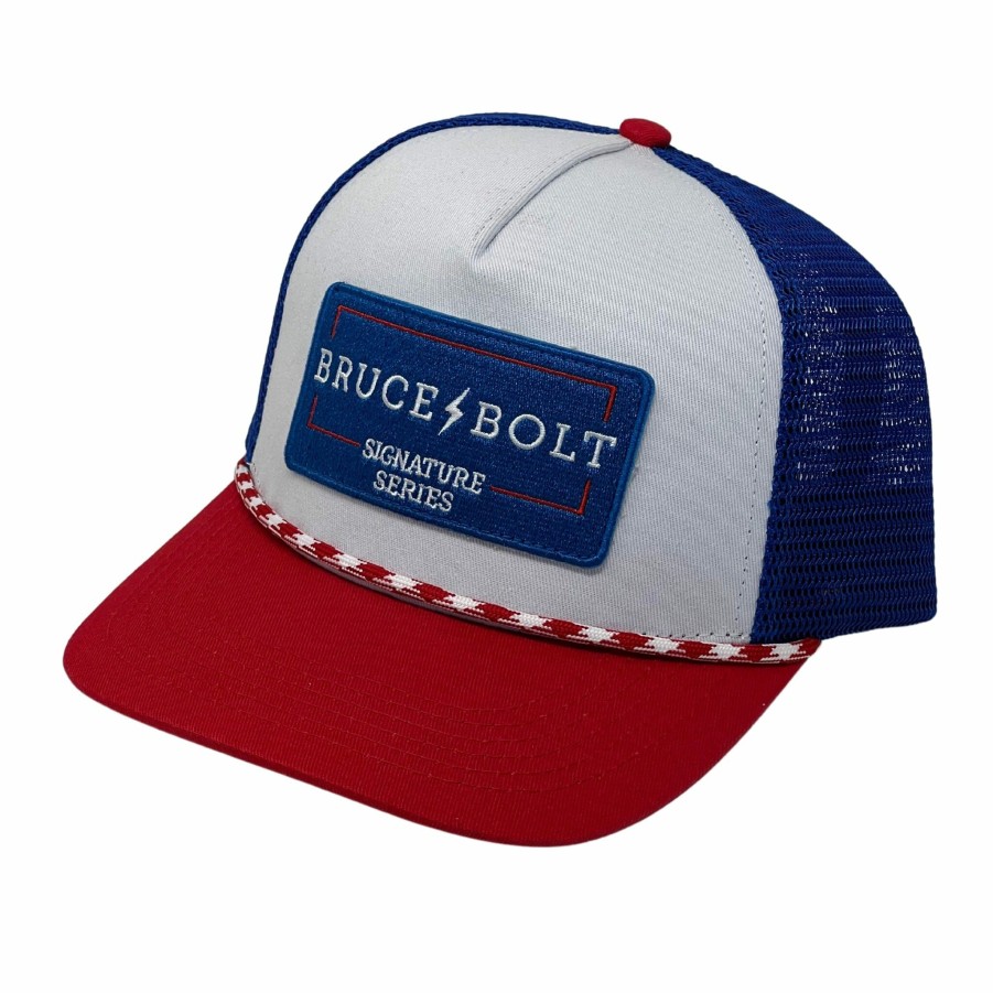 Apparel * | Bruce Bolt "Signature Series" Chc Patch 5-Panel Mesh Snapback Trucker Hat