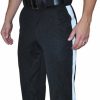 Team Sports * | Smitty Officials Apparel Smitty Fbs-172 Black Cold Weather Pants With White Stripe