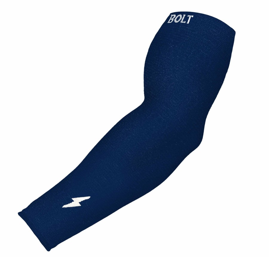 Bats & Gear * | Bruce Bolt Graduated Compression Premium Arm Sleeve Navy