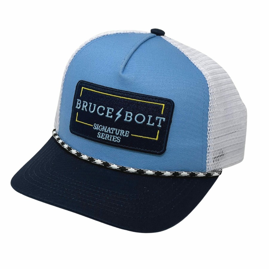 Apparel * | Bruce Bolt "Signature Series" Tpa Patch 5-Panel Mesh Snapback Rope Trucker Hat