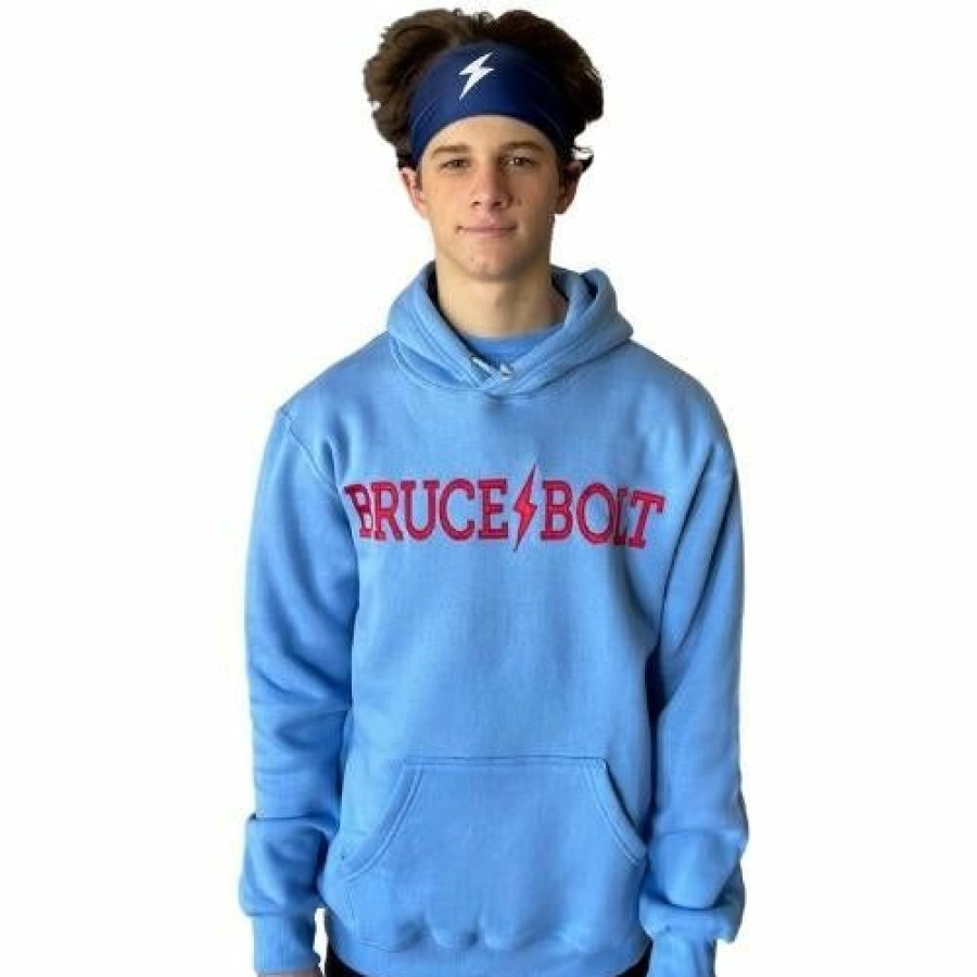 Apparel * | Bruce Bolt "Bruce Bolt" Hoodie Baby Blue