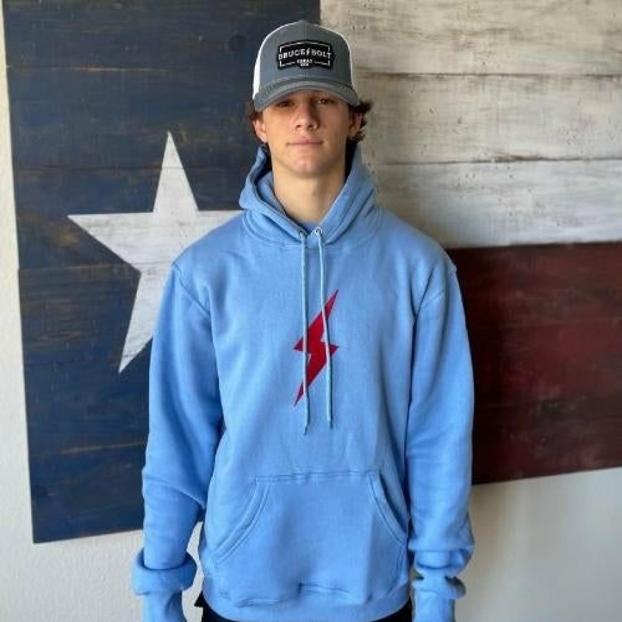 Apparel * | Bruce Bolt "Bolt" Hoodie Baby Blue