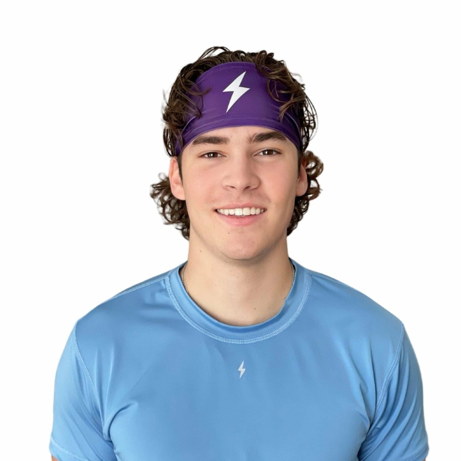 Apparel * | Bruce Bolt Performance Headband Purple