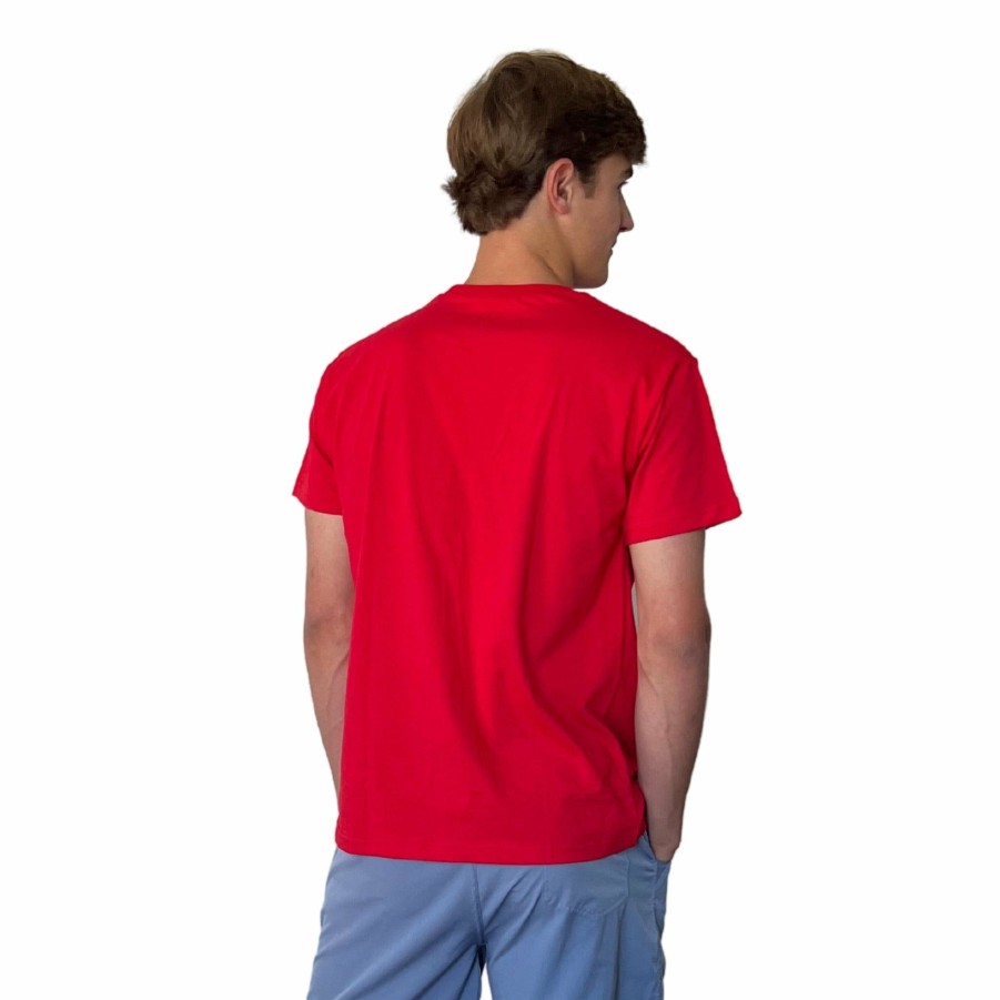 Apparel * | Bruce Bolt "Bolt" Casual T-Shirt Red W/Blue Bolt