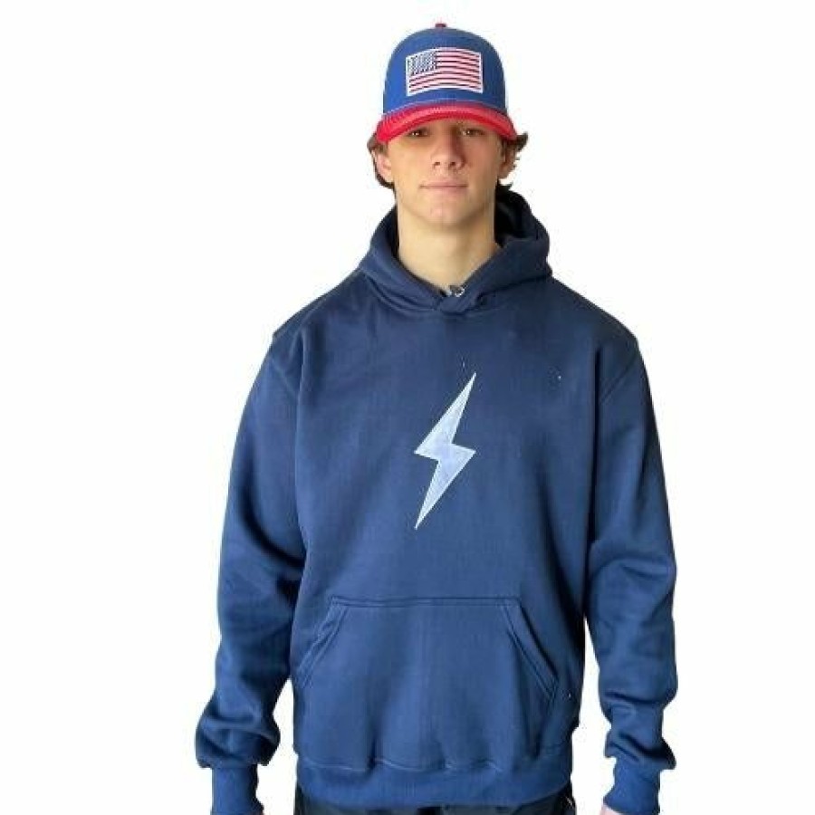 Apparel * | Bruce Bolt "Bolt" Hoodie Navy