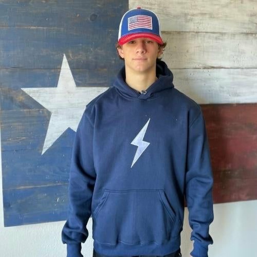 Apparel * | Bruce Bolt "Bolt" Hoodie Navy