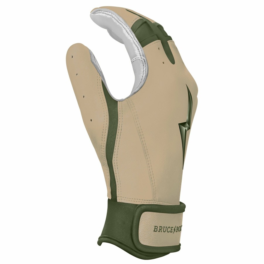 Batting Gloves * | Bruce Bolt Premium Pro Military Series Short Cuff Batting Gloves